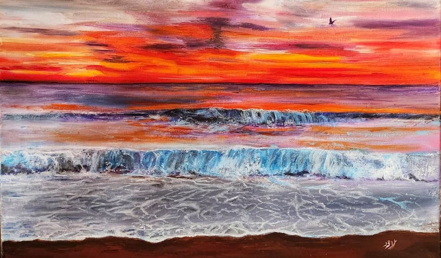 Fenwick Beach at Sunset